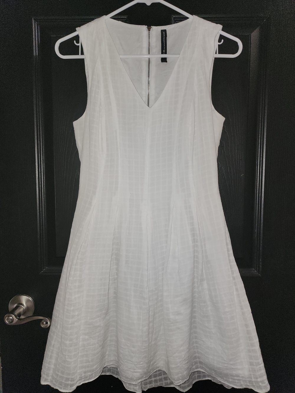 W118 by Walter Baker Ivory V-Neck Textured A-Line Dress